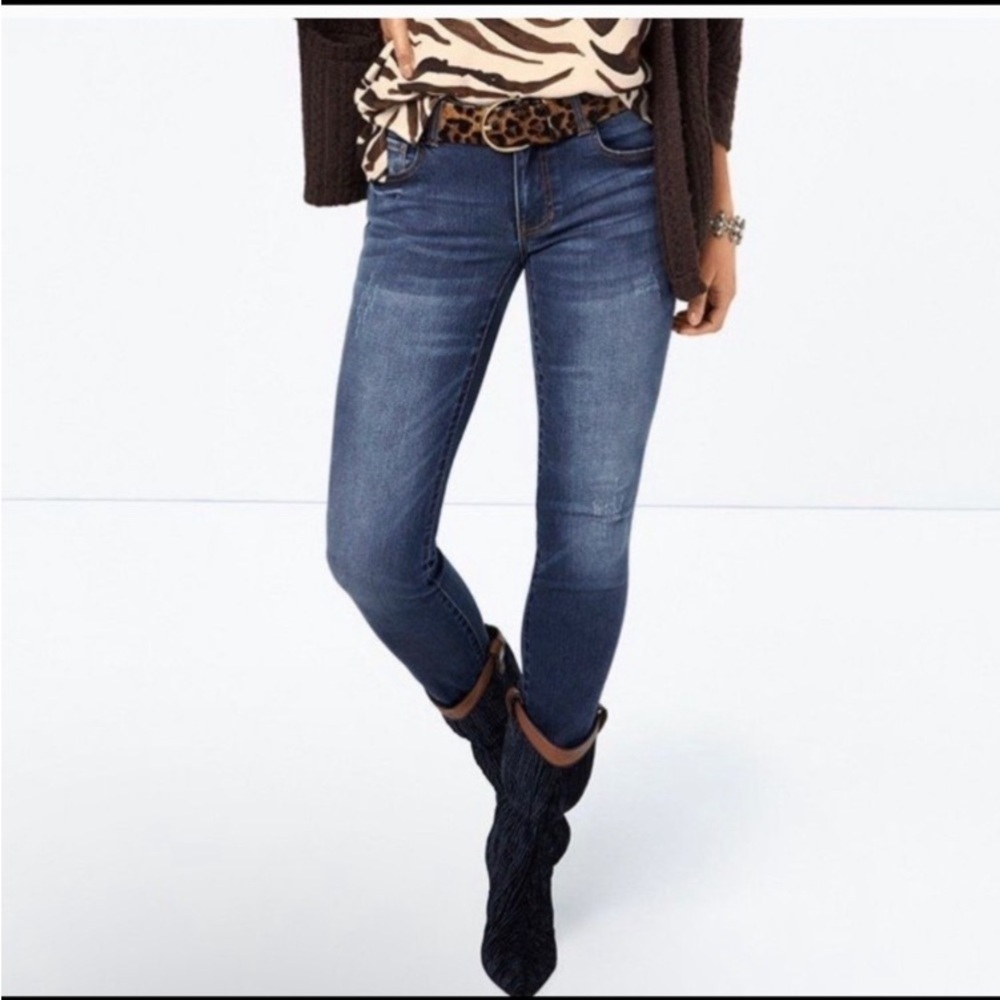 CAbi Skinny Distressed Jeans Style 3752 Size 4